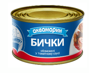 Бички в томатному соусі АКВАМАРИН 230 г